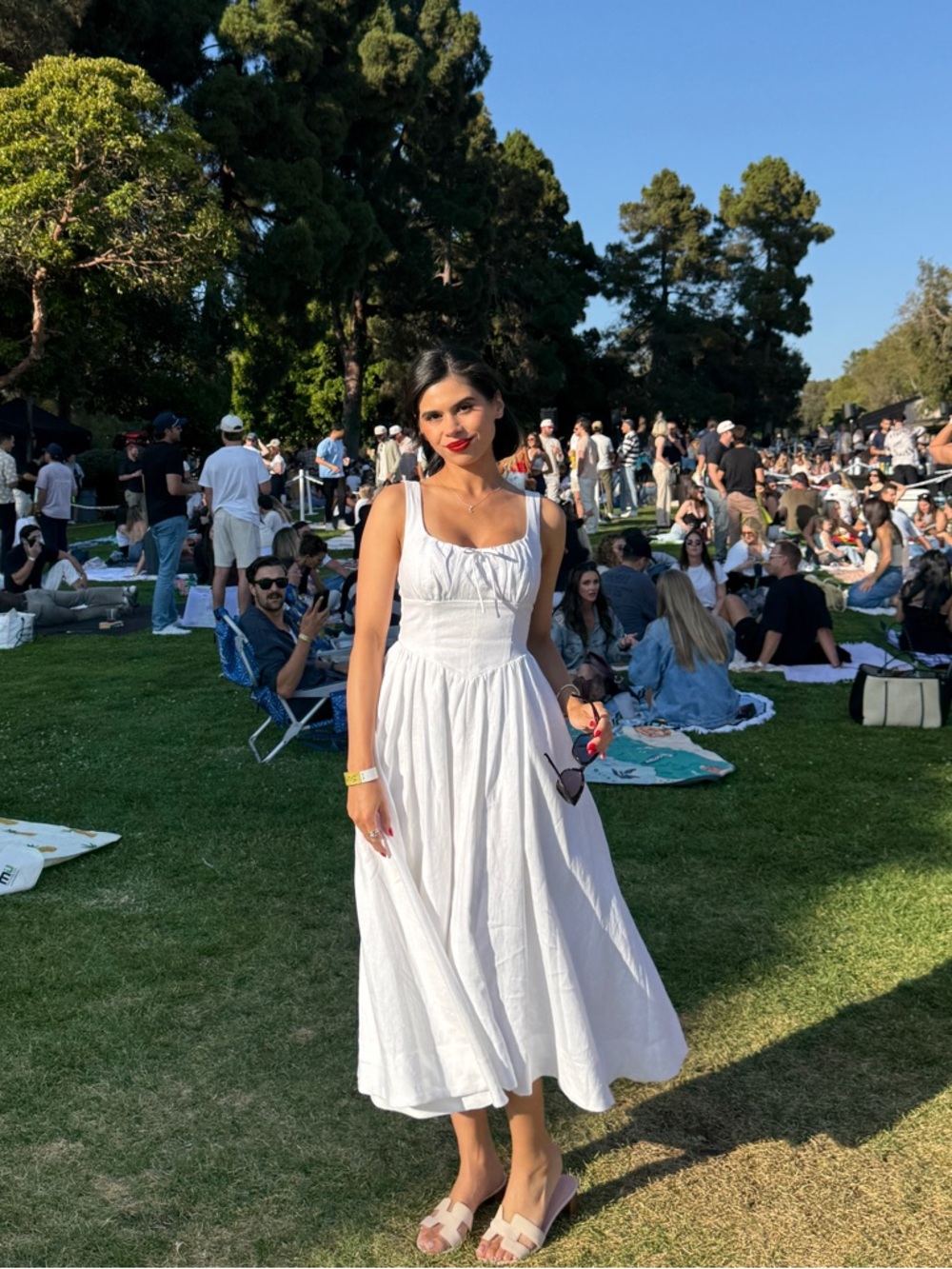 Reformation Balia Dress - White Linen - Picture 2 of 6